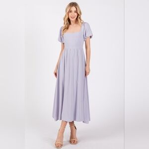 Pinkblush Linen Blend Dress Purple 💜 M L New